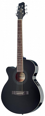 Электроакустическая гитара STAGG SA40MJCFI-LH BK