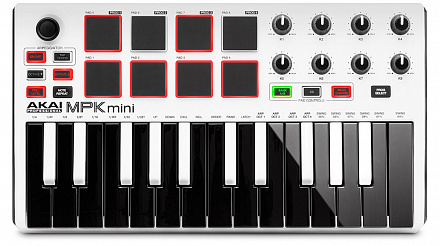MIDI-клавиатура AKAI PRO MPK MINI MK2 LE WHITE