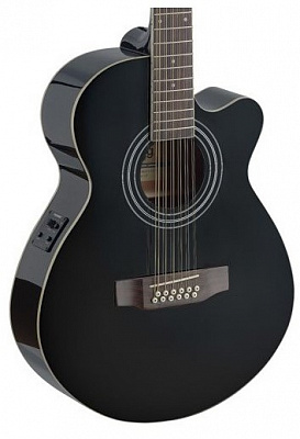 Электроакустическая гитара STAGG SA40MJCFI/12-BK