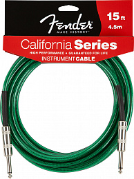 FENDER 15 CALIFORNIA INSTRUMENT CABLE SURF GREEN 