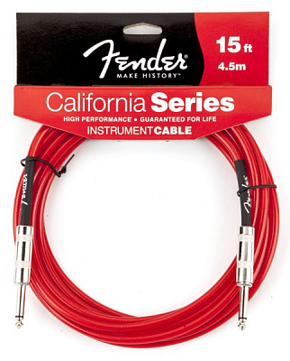 FENDER 15 CALIFORNIA INSTRUMENT CABLE CANDY APPLE 